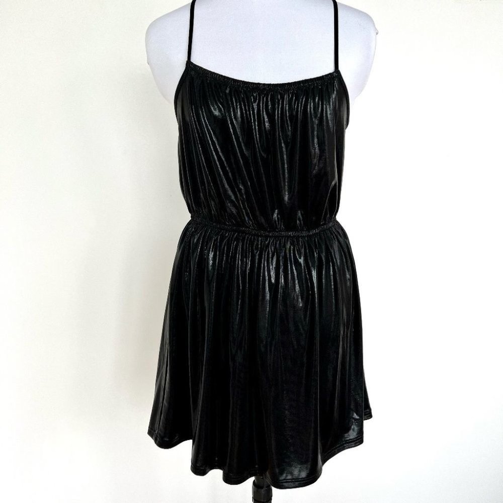 NWT BB Dakota wet look sleeveless dress